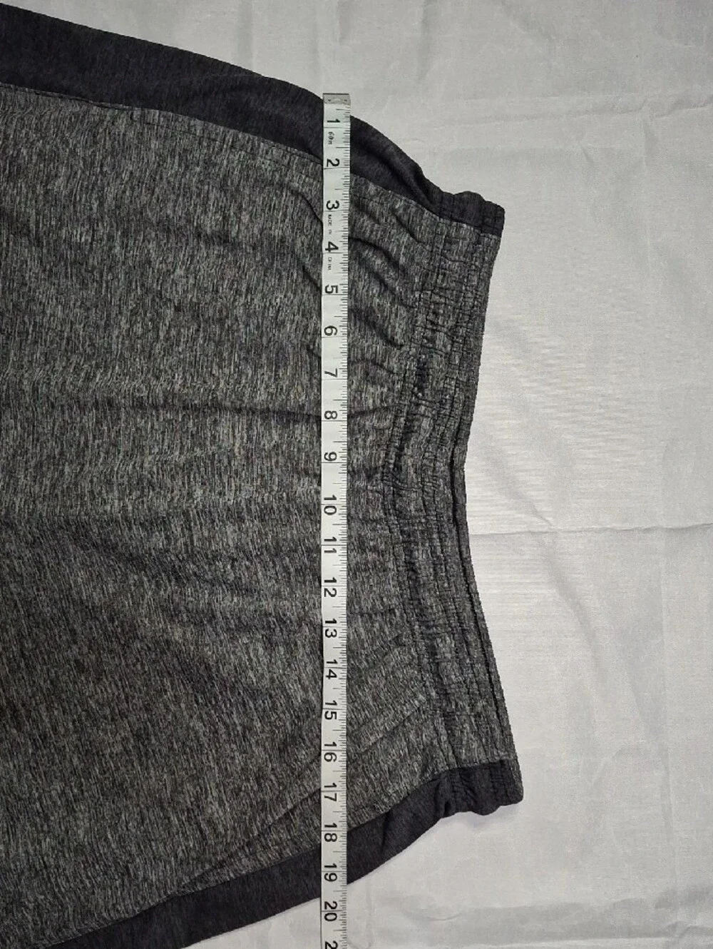 Men's Gray Athletic Shorts with Dark Side Panels